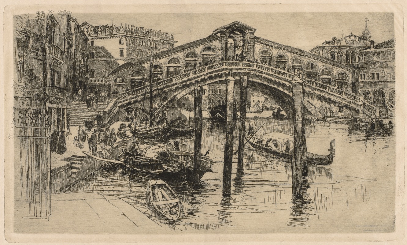 The Rialto, Venice by Фрэнк Дювенек, 1883 — digital art print download
