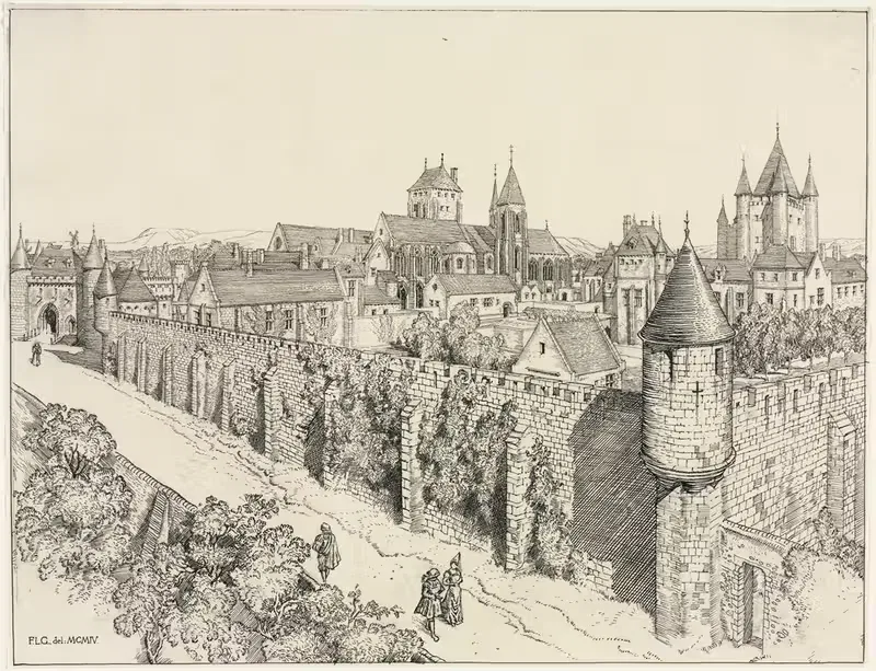Храм, Париж by Фредерик Ландсиир Маур Григгс, 1904 — digital art print download