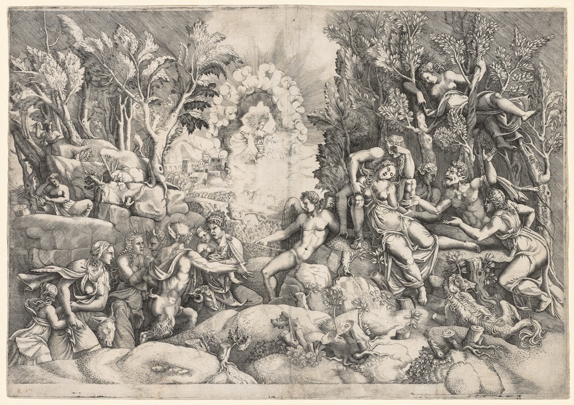 The Death of Procris — Giorgio Ghisi