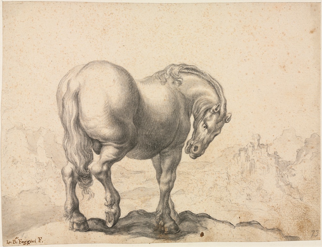 Study of a Stallion by Giovanni Battista Foggini — digital art print download