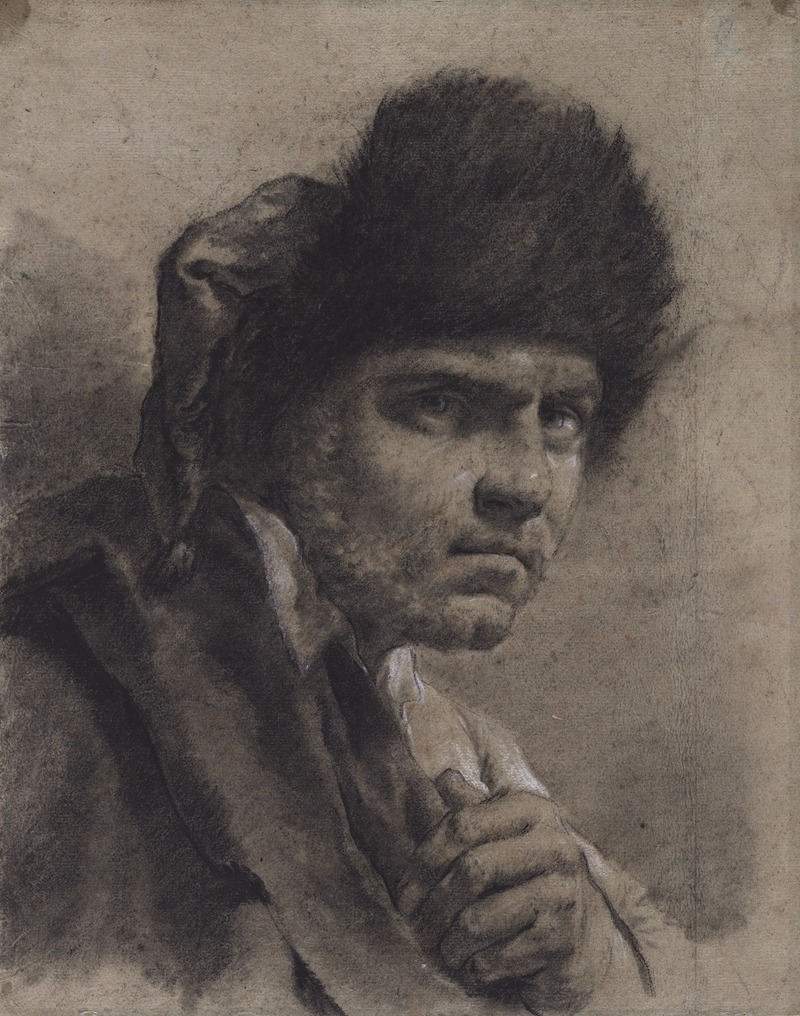 Man with a Fur Cap by Giovanni Battista Piazzetta, c. 1730 — digital art print download
