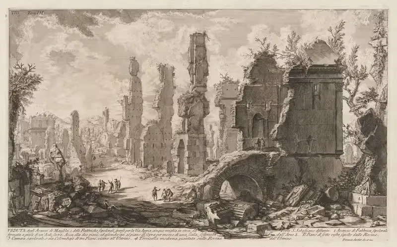 The Appian Way by Giovanni Battista Piranesi — digital art print download
