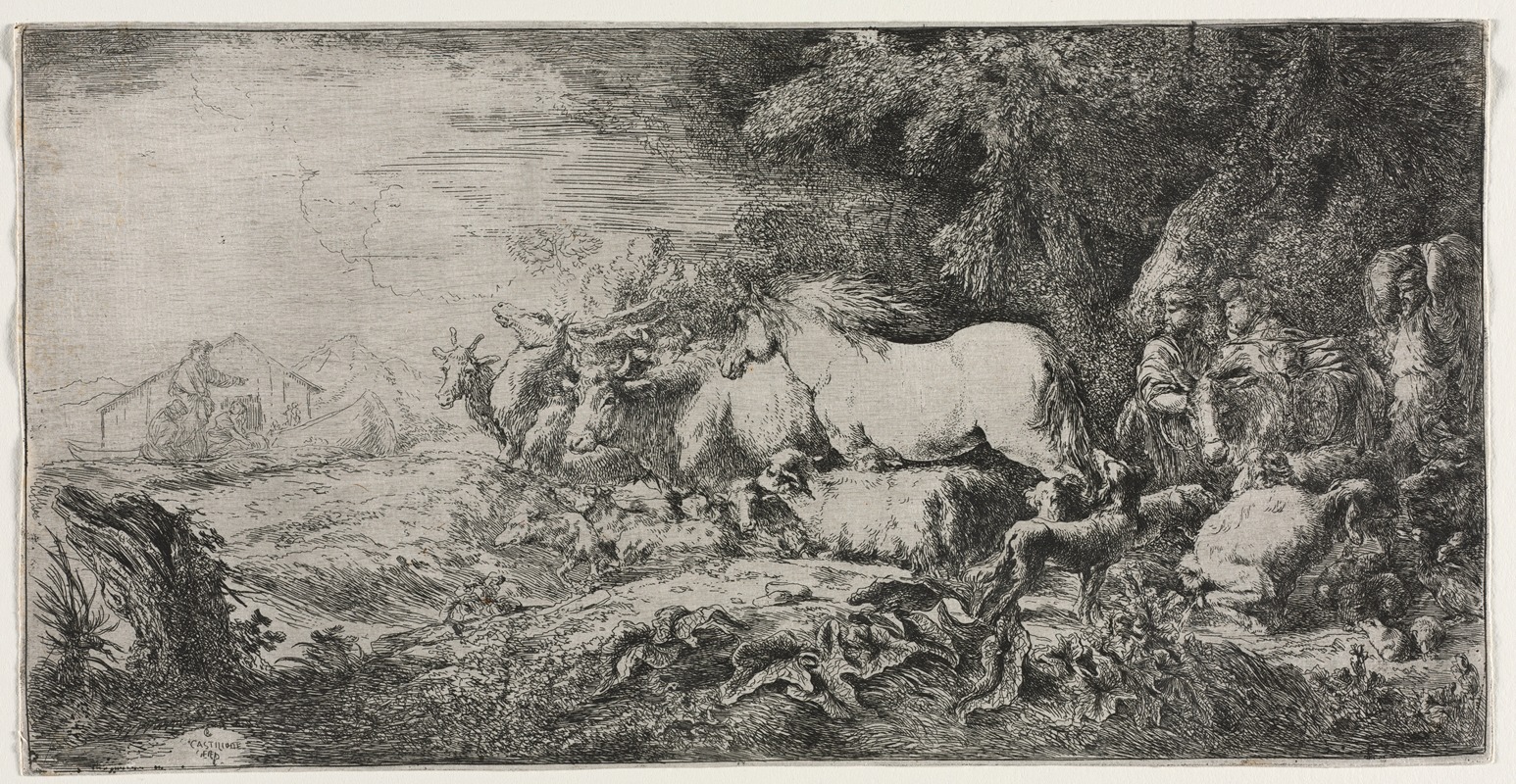 Noah and the Animals Entering the Ark — Giovanni Benedetto Castiglione