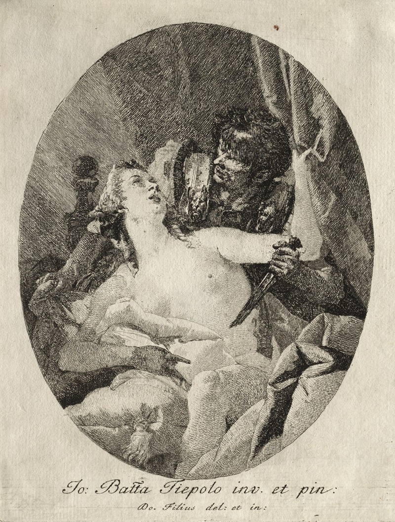 Tarquin and Lucretia by Джованни Доменико Тьеполо — digital art print download