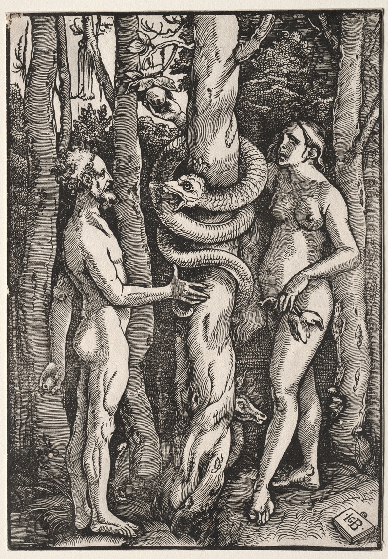 Adam and Eve by Ханс Бальдунг, c. 1514 — digital art print download