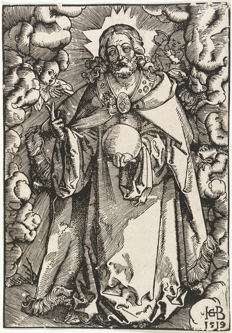Christ in the angelic glory with the globe — Hans Baldung