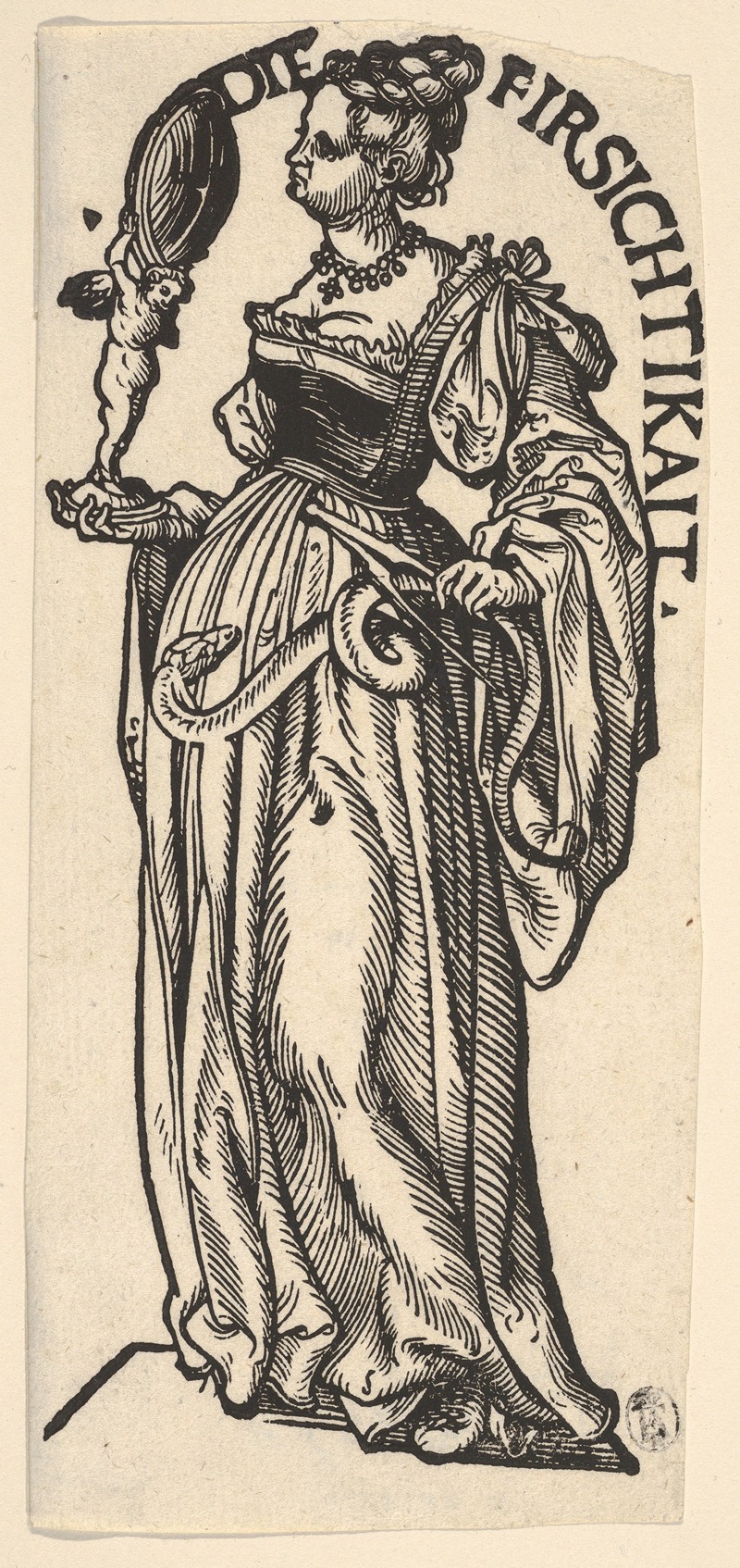 Prudence (Die Firsichtikait) by Ганс Бургкмайр Старший — digital art print download