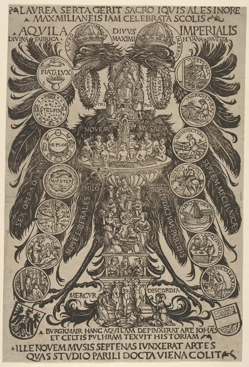 Императорский орел (Aquila Imperialis) by Ганс Бургкмайр Старший, 1507 — digital art print download