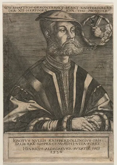Bernt Knipperdolling by Heinrich Aldegrever, 1536 — digital art print download