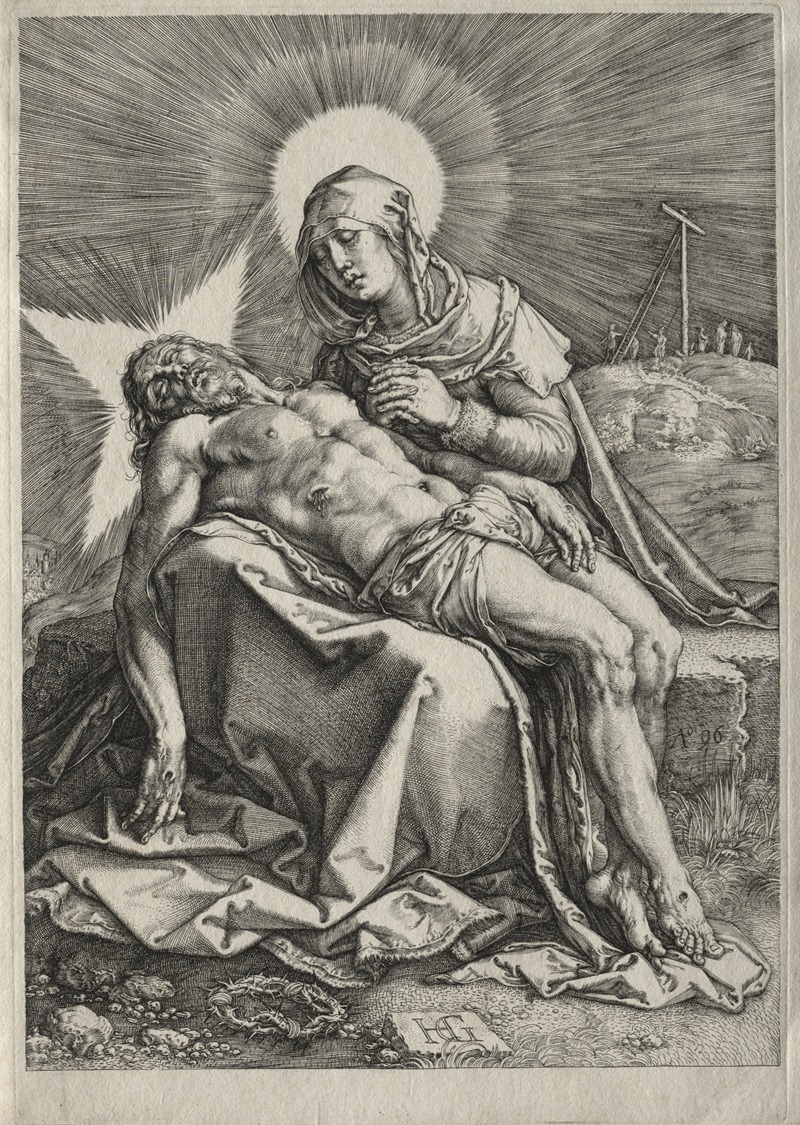 Pieta by Hendrick Goltzius, 1596 — digital art print download
