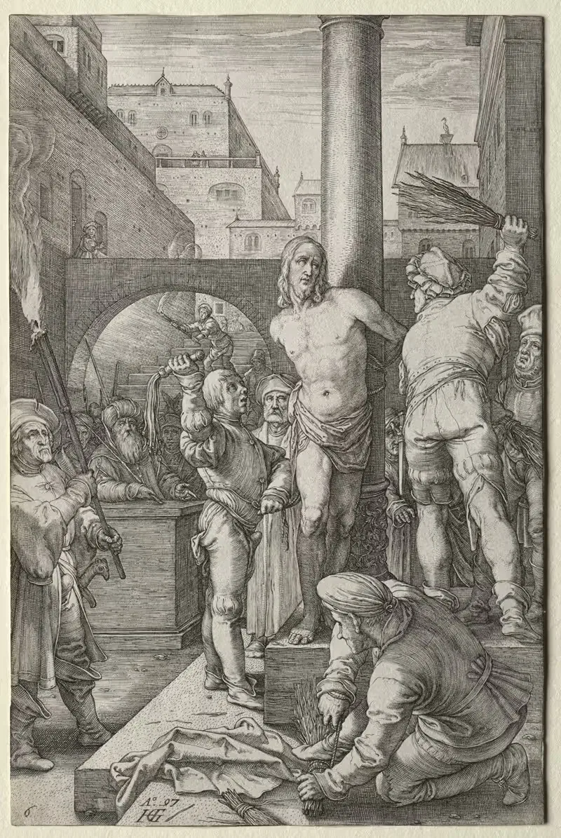 The Passion; The Flagellation by Генрик Гольциус, 1597 — digital art print download