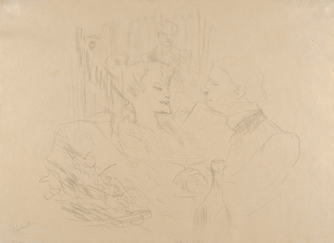 Five O'Clock; Supper in London by Henri de Toulouse-Lautrec, 1896 — digital art print download