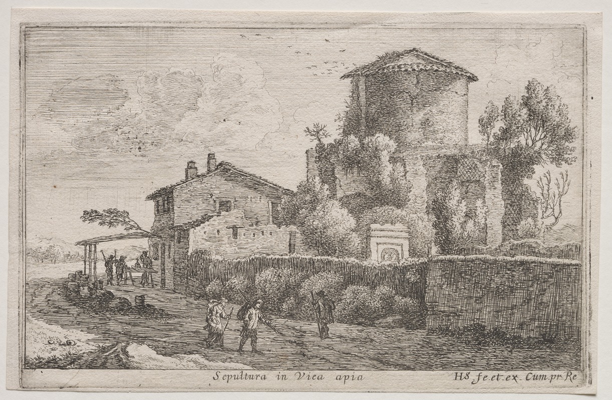 Tomb along the Appian Way by Герман ван Свейнвелт, 1653 — digital art print download