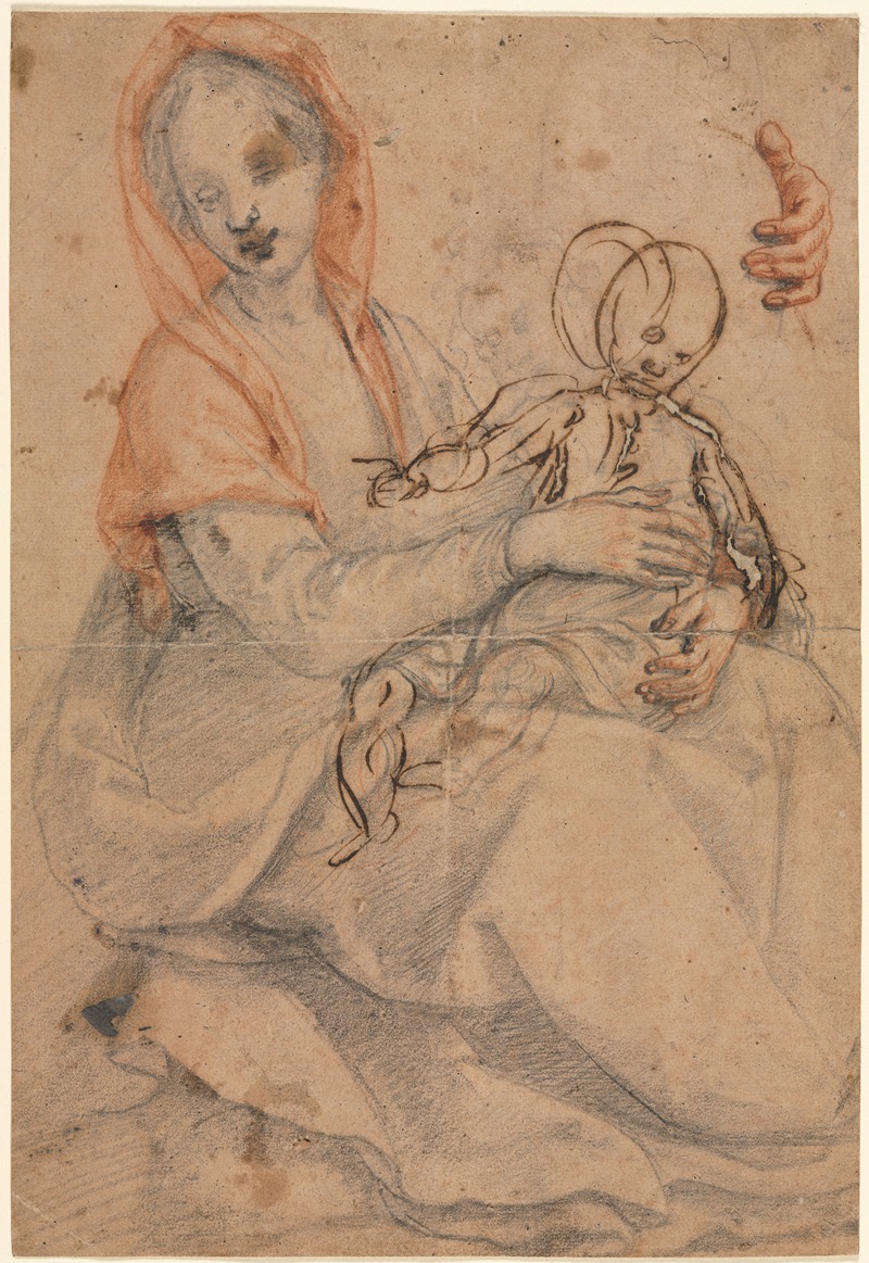 Madonna and Child by Jacopo Chimenti, c. 1600 — digital art print download