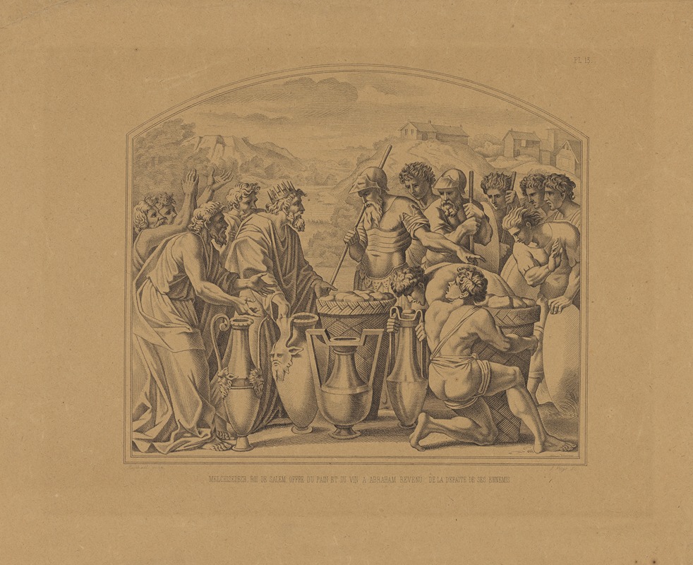 Abraham's meeting with Melchizedek by Jacques Petyt, 1844 — digital art print download