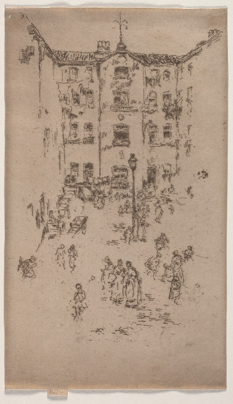 Courtyard, Brussels by Джеймс Абботт МаКнилл Уистлер, 1887 — digital art print download