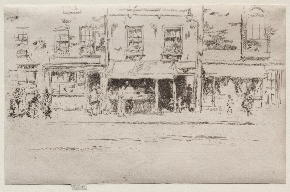 Fish Shop, Chelsea by Джеймс Абботт МаКнилл Уистлер, 1886 — digital art print download