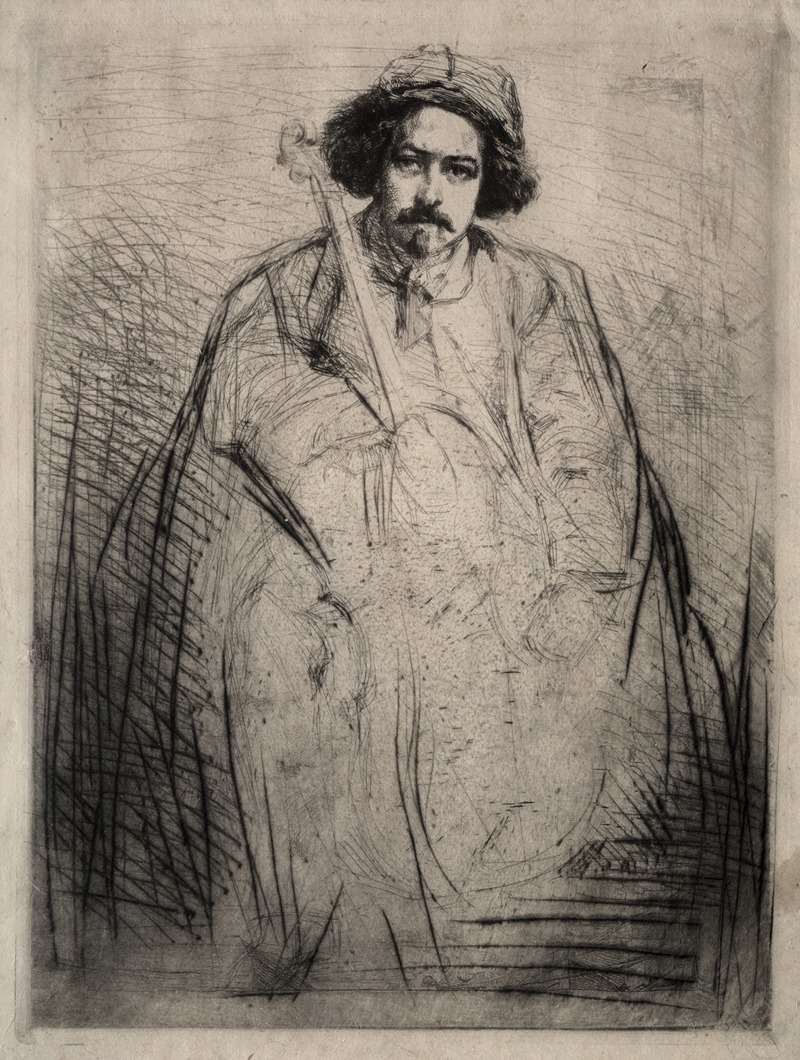 J. Becquet, Sculptor by Джеймс Абботт МаКнилл Уистлер, 1859 — digital art print download