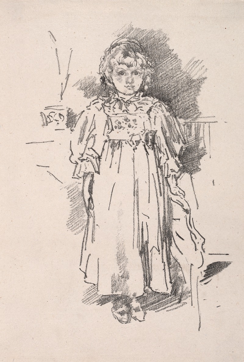 Little Evelyn by Джеймс Абботт МаКнилл Уистлер, 1896 — digital art print download