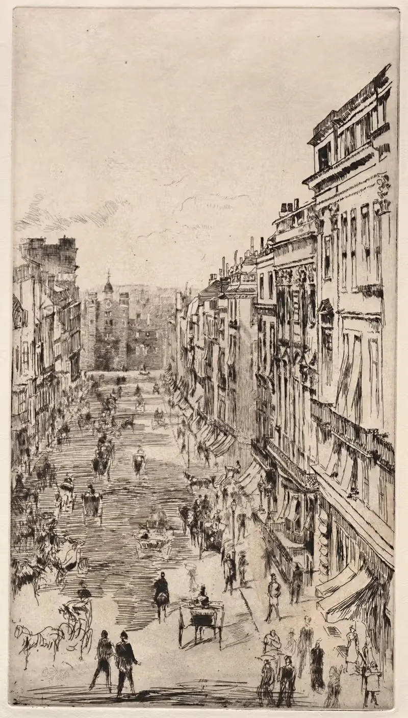 St. James Street by James Abbott McNeill Whistler, 1878 — digital art print download