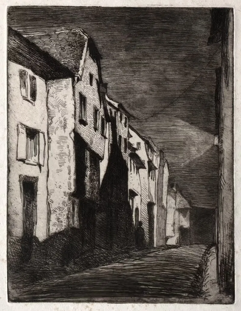 Улица в Саверне by Джеймс Абботт МаКнилл Уистлер, 1858 — digital art print download