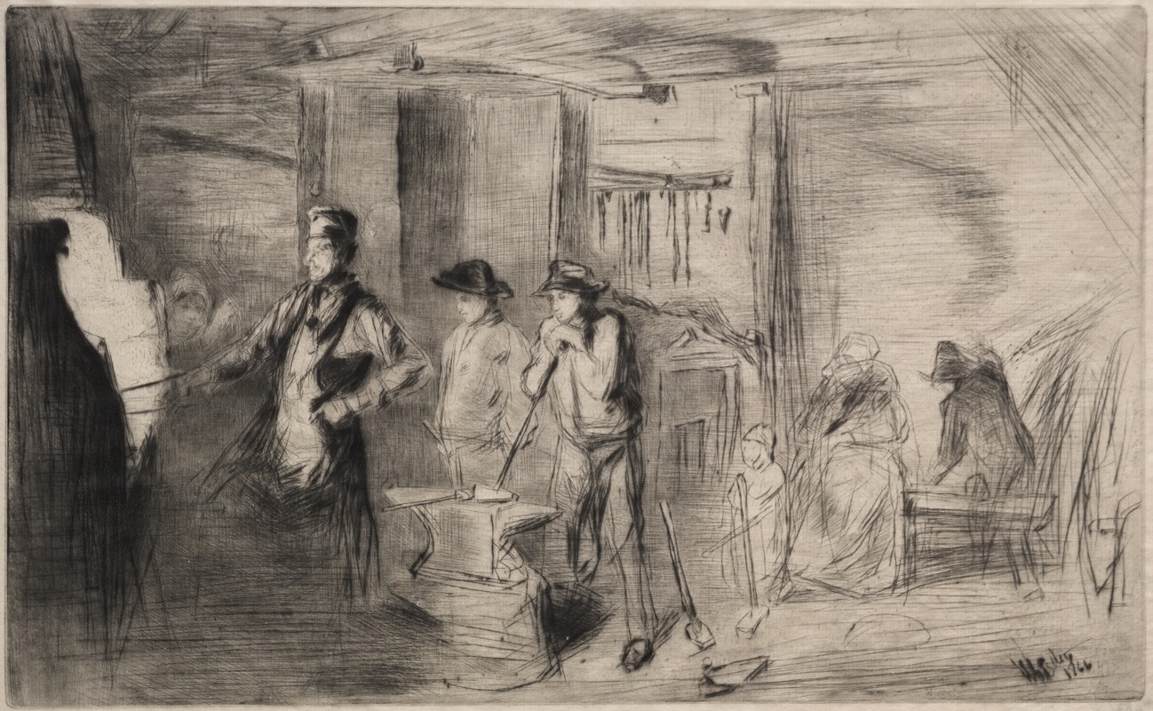 The Forge by Джеймс Абботт МаКнилл Уистлер, 1866 — digital art print download