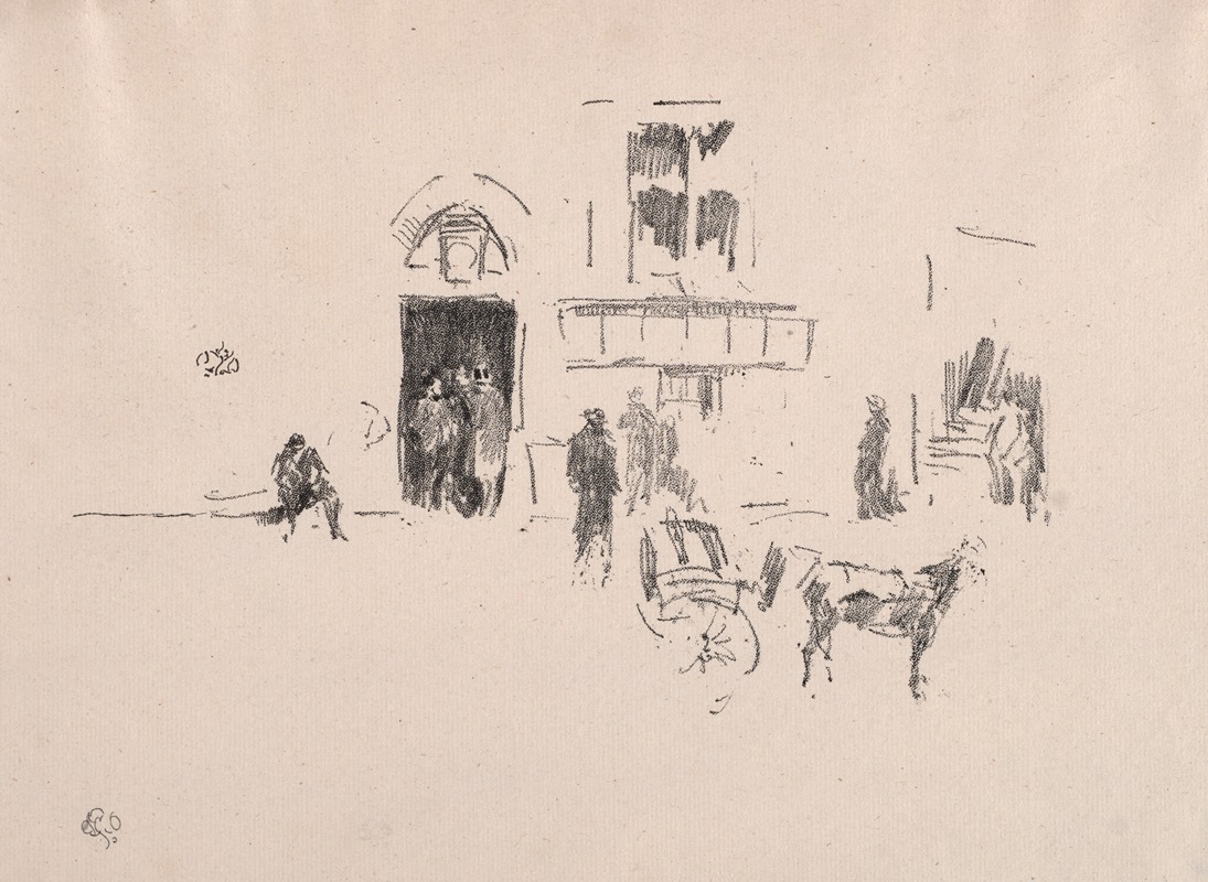 The Gaiety Stage Door by Джеймс Абботт МаКнилл Уистлер, 1879 — digital art print download