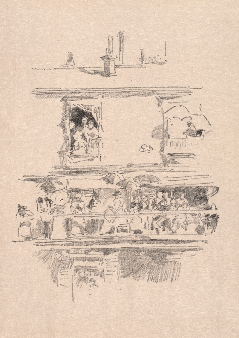 The Long Balcony by Джеймс Абботт МаКнилл Уистлер, 1894 — digital art print download