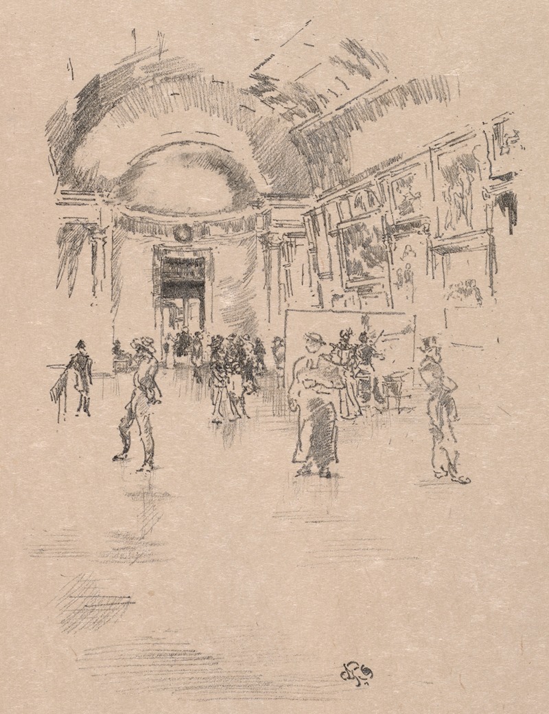 The Long Gallery, Louvre by Джеймс Абботт МаКнилл Уистлер, 1894 — digital art print download