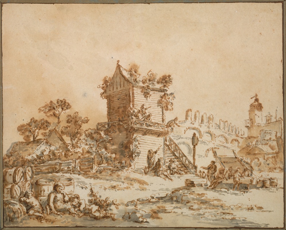 The Moscow Tavern by Жан-Батист Лё Пренс, c. 1773 — digital art print download