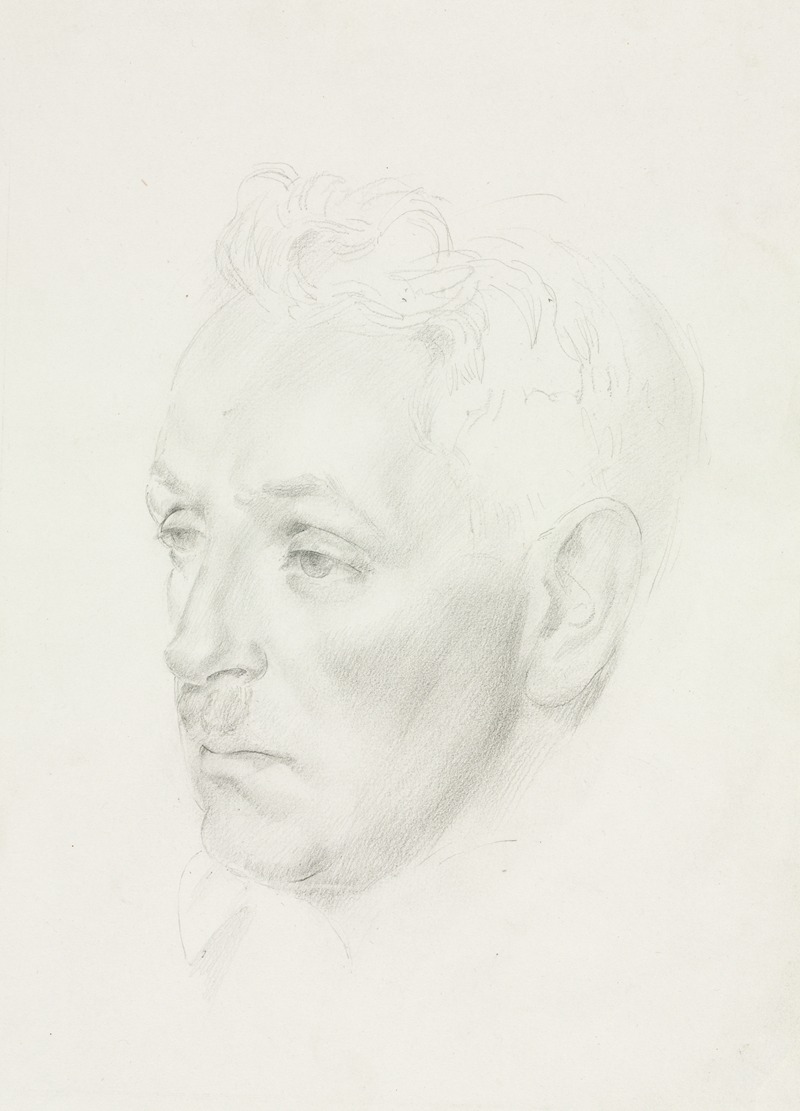 Man's Head by Jean Ulen — digital art print download