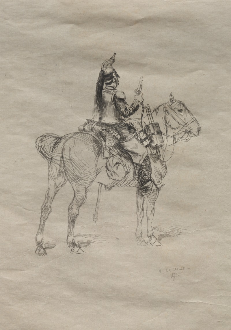 The Cavalryman by Жан-Батист Эдуар Детель, 1875 — digital art print download