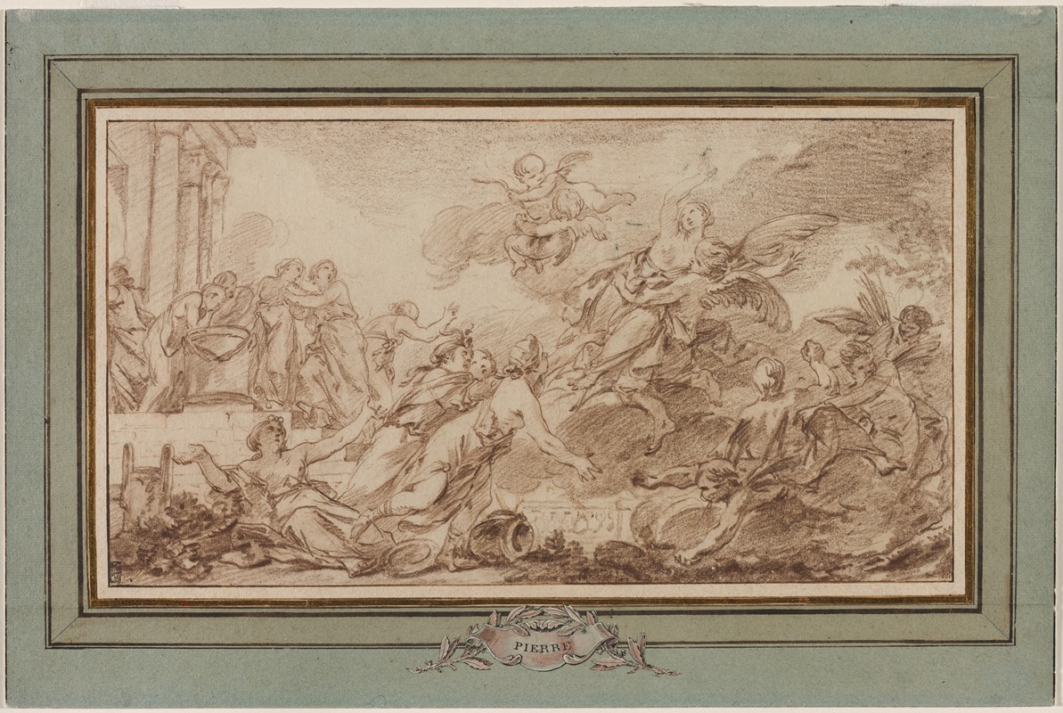 Boreas Abducting Oreithyia by Jean Baptiste Marie Pierre — digital art print download