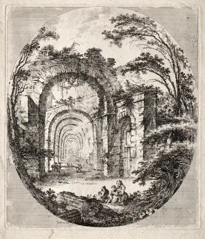 Древние руины by Жан-Клод-Ришар де Сен-Нон, 1756 — digital art print download