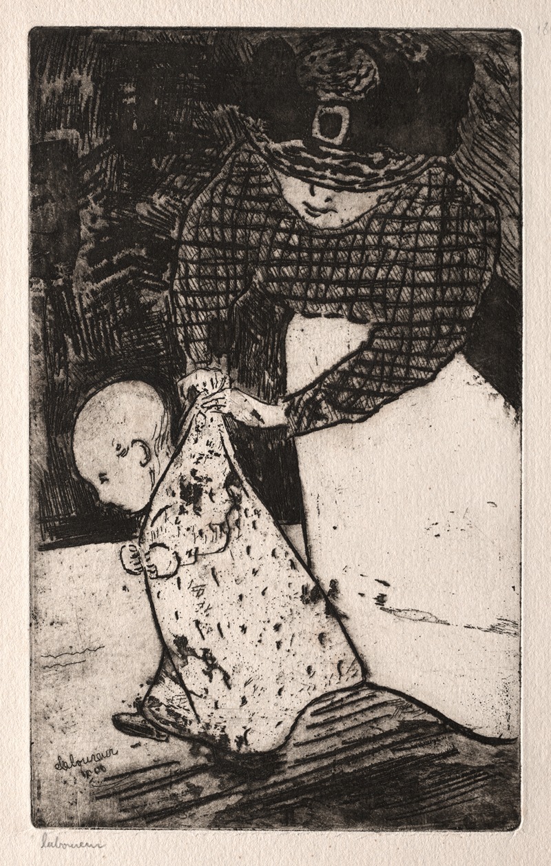 The Nursery Maid by Жан-Эмиль Лабурёр, 1900 — digital art print download