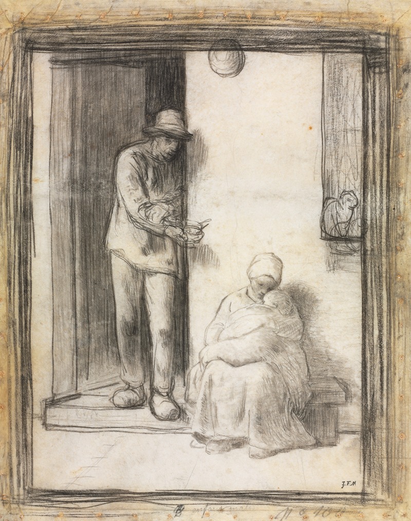 The Sick Child by Jean-François Millet, 1858 — digital art print download