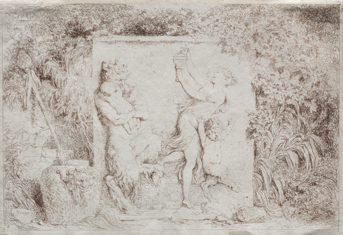 Bacchanal by Жан-Оноре Фрагонар, 1763 — digital art print download