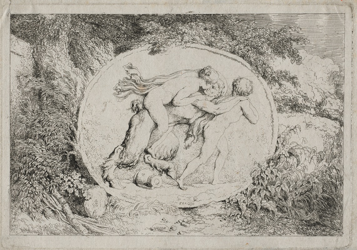 Bacchanales; Nymph Astride a Satyr — Жан-Оноре Фрагонар