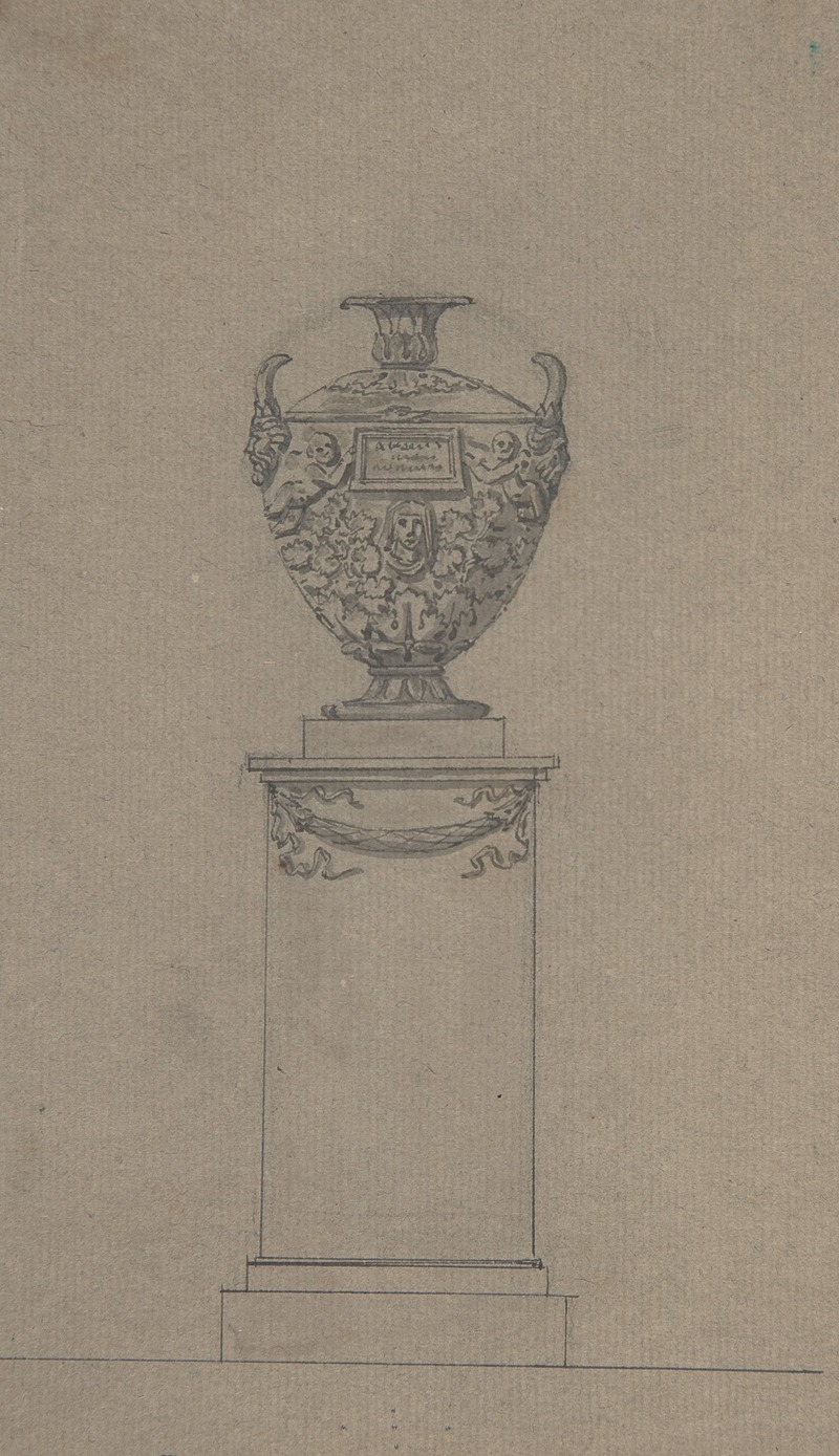 Design for a Tomb with an Urn by Иоганн Готфрид Шадов — digital art print download