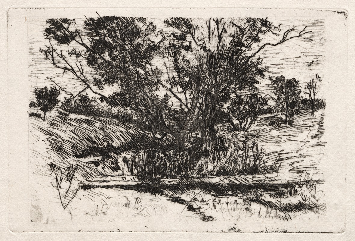 Landscape near Cincinnati by Джон Генри Твактман, c. 1879 — digital art print download
