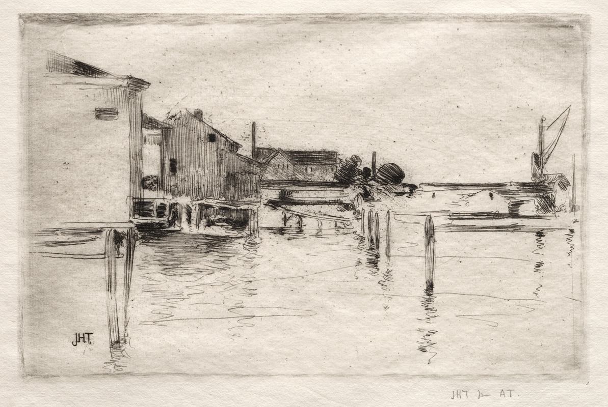 The Dock, Bridgeport, Connecticut by Джон Генри Твактман, c. 1889 — digital art print download