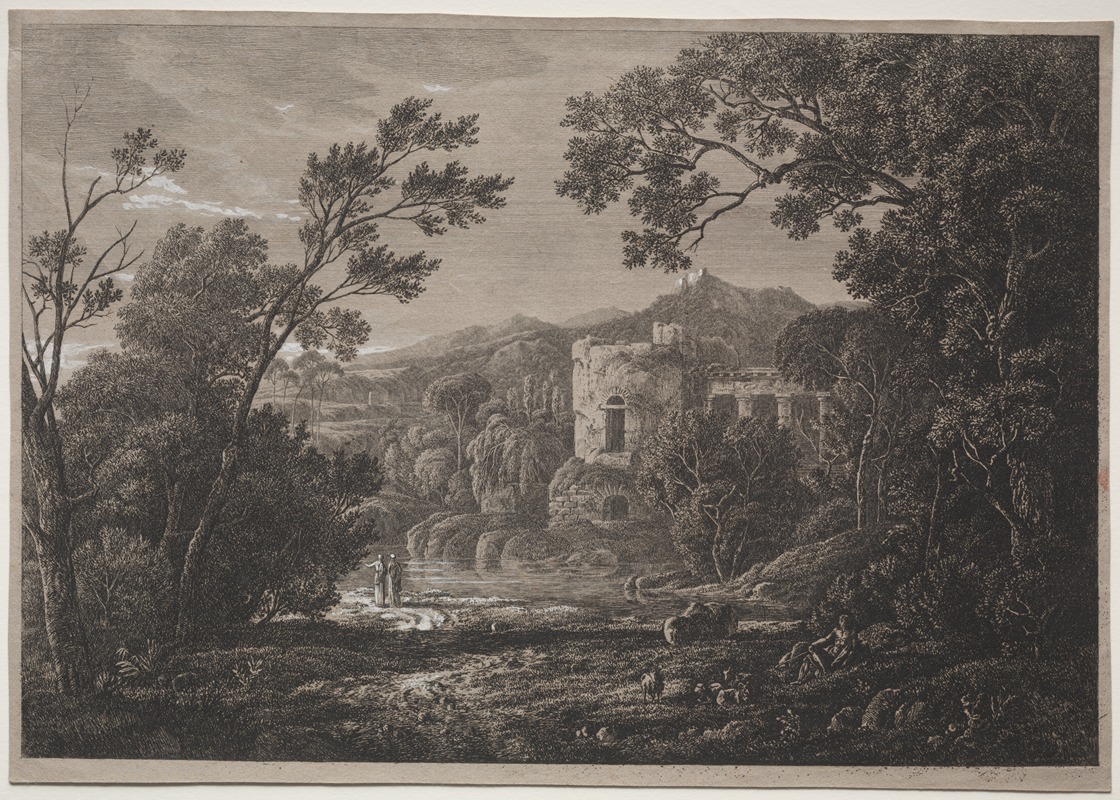 An Italian View by Йозеф Ребелл, c. 1810 — digital art print download
