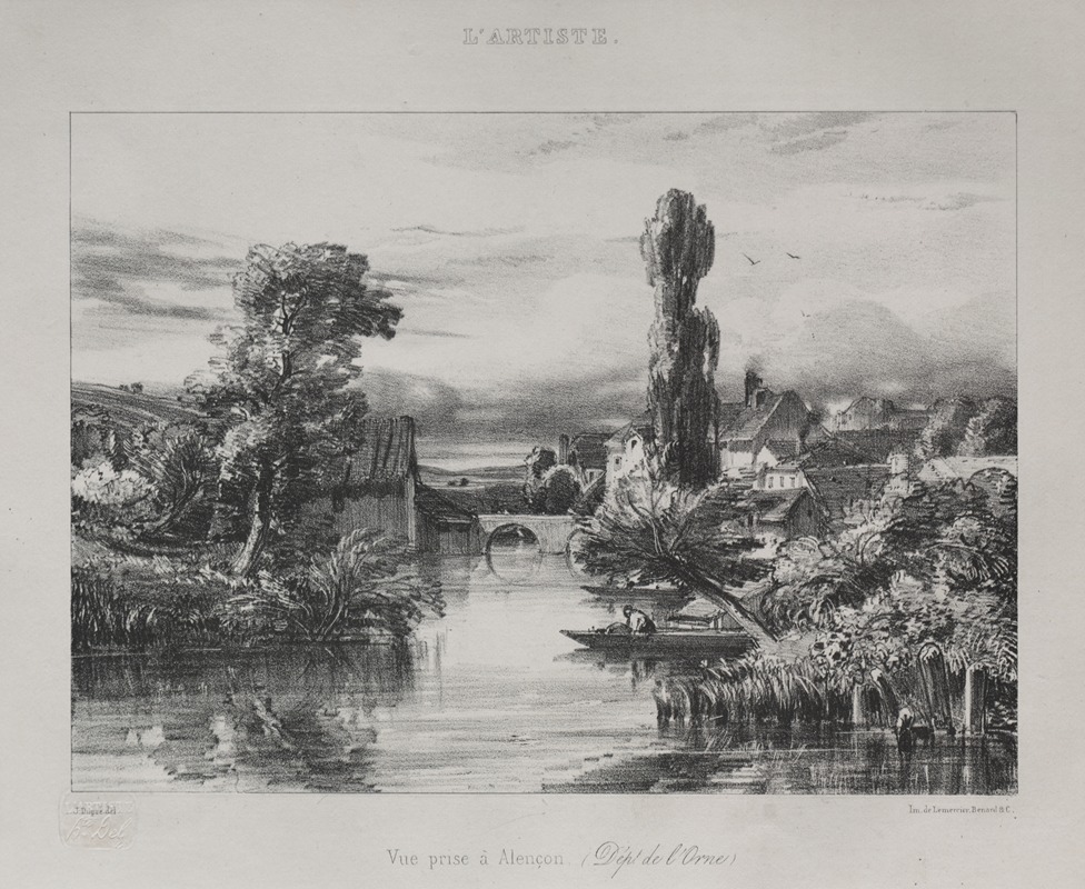 View near Alençon by Жюль Дюпре, 1839 — digital art print download