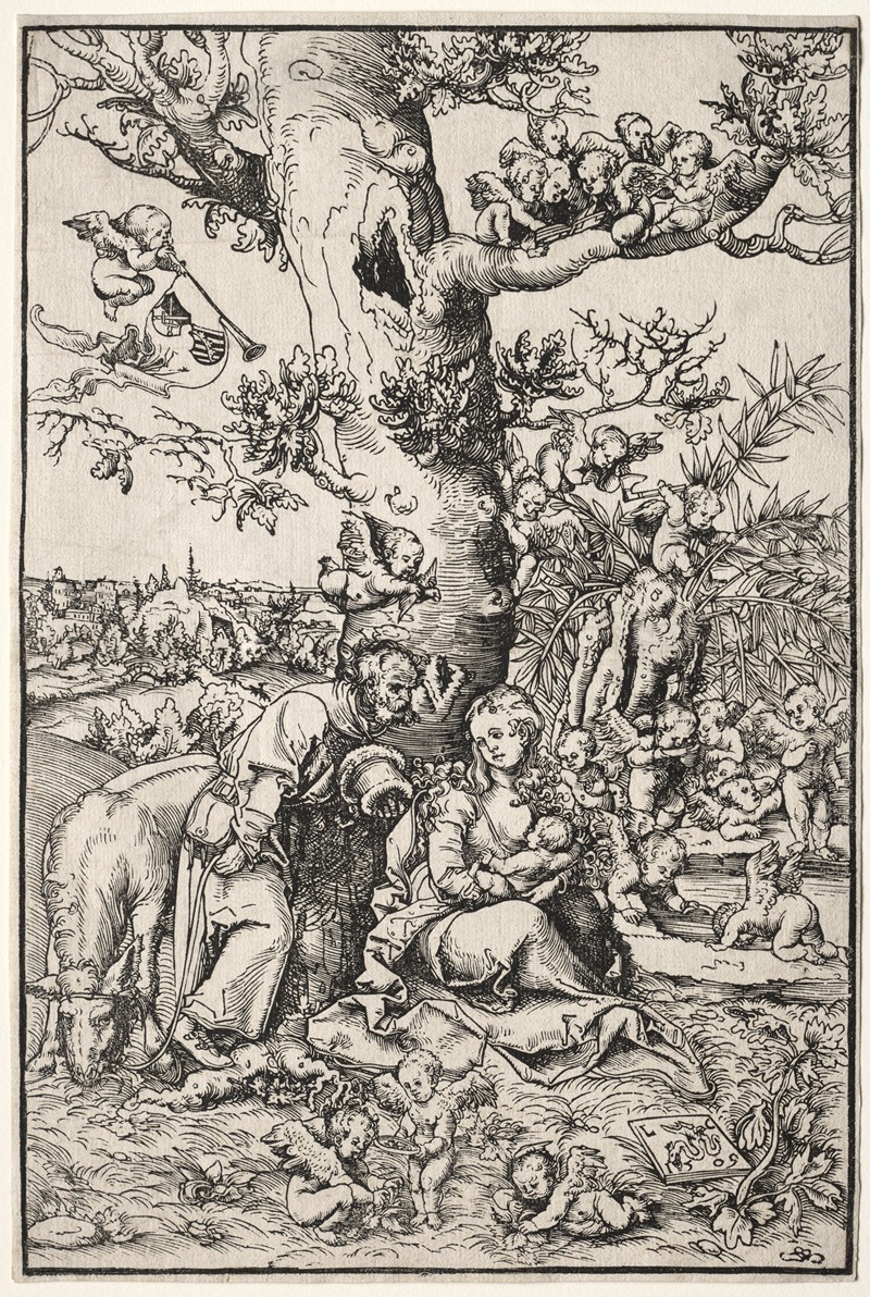 Rest on the Flight into Egypt by Лука Кранах Старший, 1509 — digital art print download