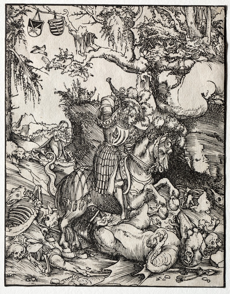 St. George Slaying the Dragon by Лука Кранах Старший — digital art print download