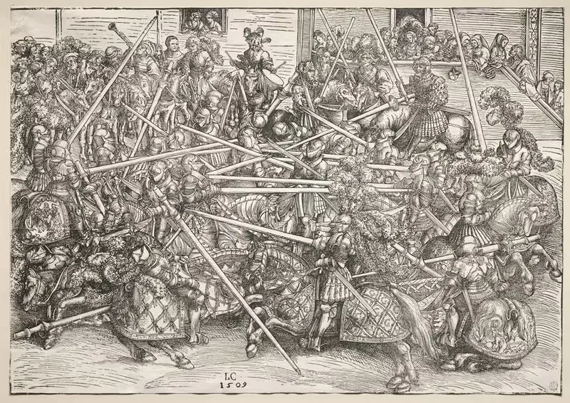 Турнир с копьями by Лука Кранах Старший, 1509 — digital art print download