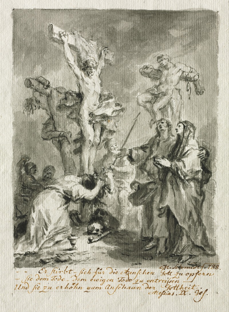 The Crucifixion by Мартин Иоганн Шмидт, 1788 — digital art print download