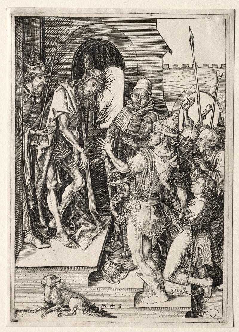 Ecce Homo by Martin Schongauer, c. 1480 — digital art print download