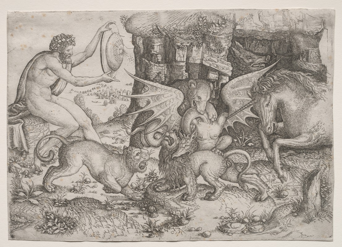 Combat of Animals by Master of the Beheading of St. John the Baptist — digital art print download