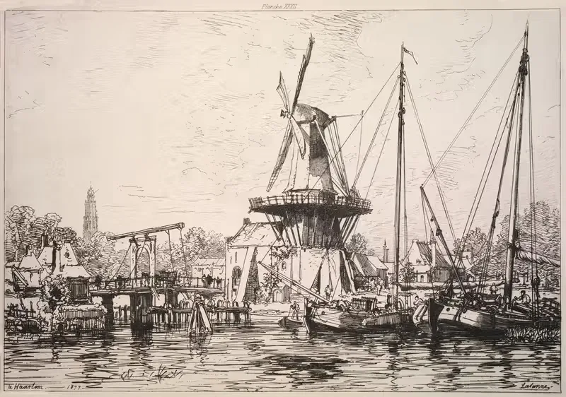 В Гарлеме (Голландия) by Максим Лаллан, 1877 — digital art print download